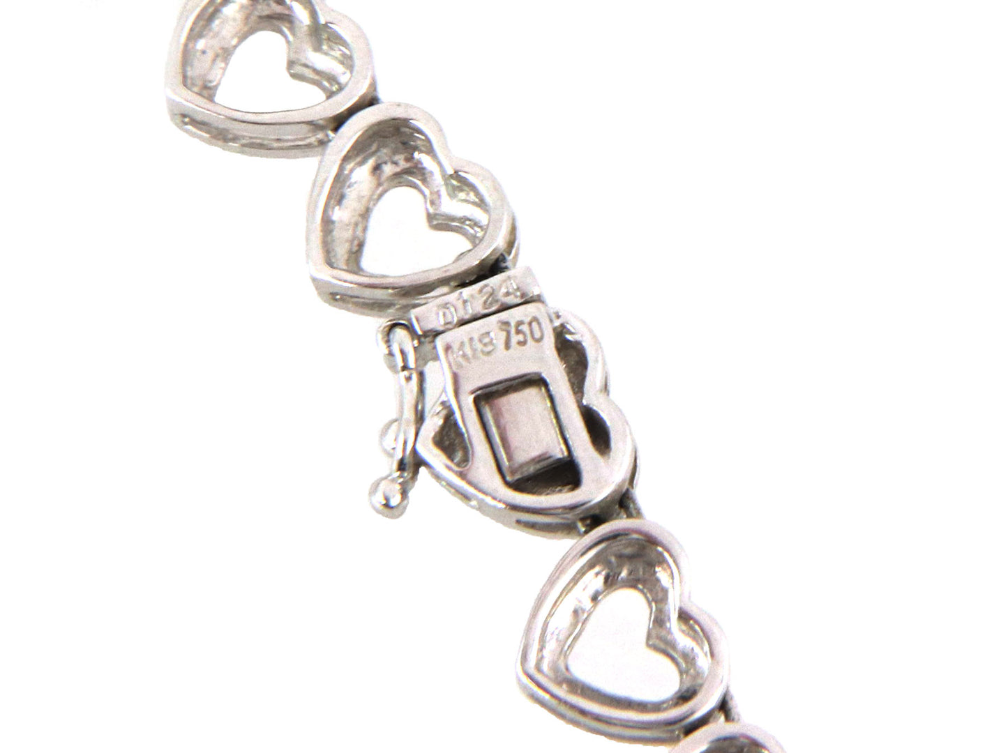 Diamond & Gems Hearts Drop 18k White Gold Bib Necklace