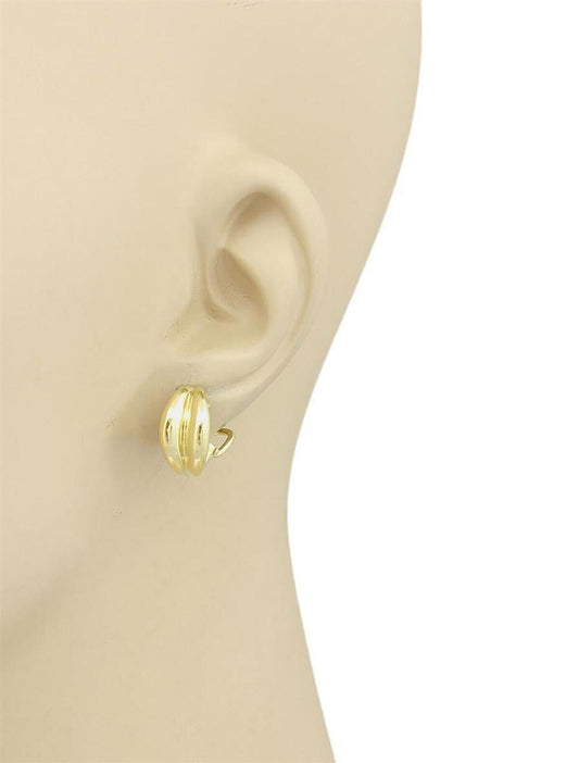 Tiffany & Co. Leaf 18k Yellow Gold Huggie Earrings