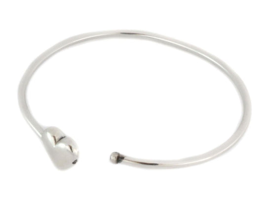 Tiffany & Co. Sterling Silver Heart Wire Bangle Bracelet
