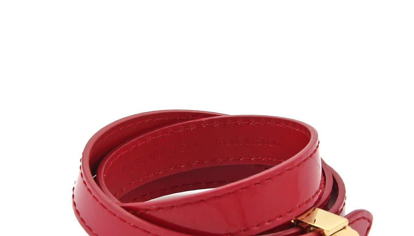 Louis Vuitton Vernis Shiny Pink Multi Wrap Strap Bracelet