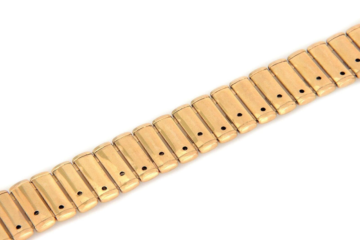 Diamond 14k Two Tone Gold Wide Bar Link Bracelet