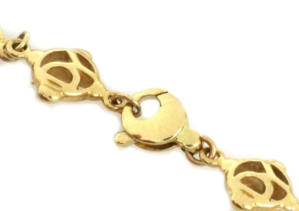 David Yurman Logo Citrine Smoky Quartz 18k Yellow Gold Necklace 15.75"
