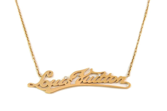 Louis Vuitton Signature Diamond 18k Yellow Gold Necklace