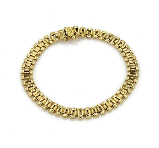 Jubilee Link 18k Yellow Gold Soft Flex Italian Bracelet