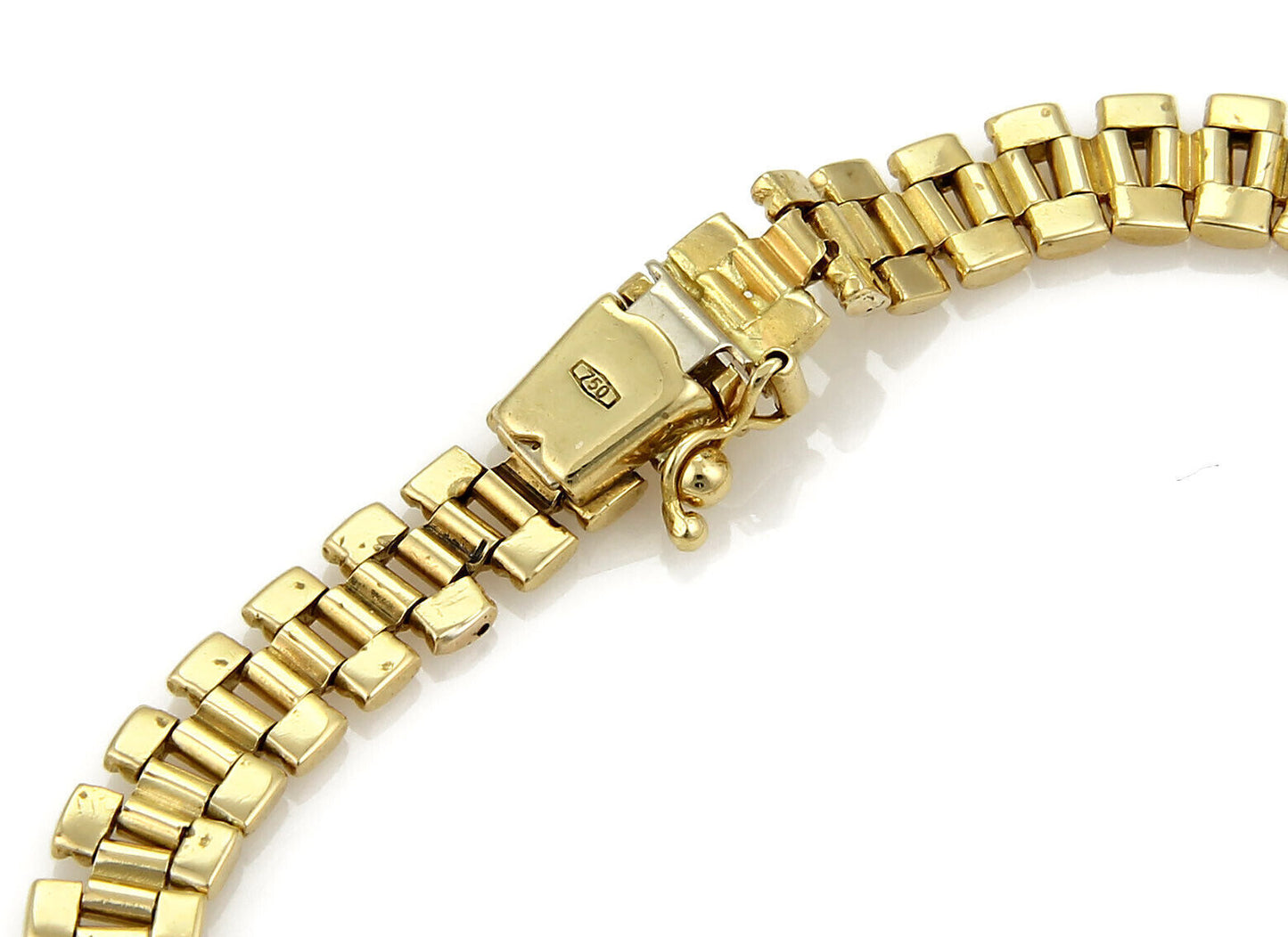 Jubilee Link 18k Yellow Gold Soft Flex Italian Bracelet