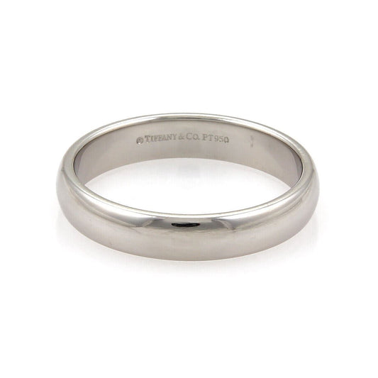 Tiffany & Co. Platinum 4mm Wide Wedding Dome Band Ring - Size 11