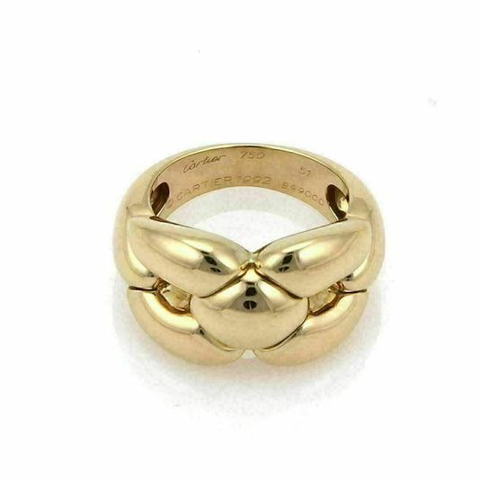 Cartier 18k Yellow Gold Puff Dome Band Ring - Size 5.5