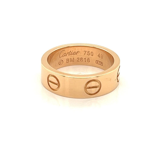 Cartier Love 18k Pink Gold Ring - Size 4.5