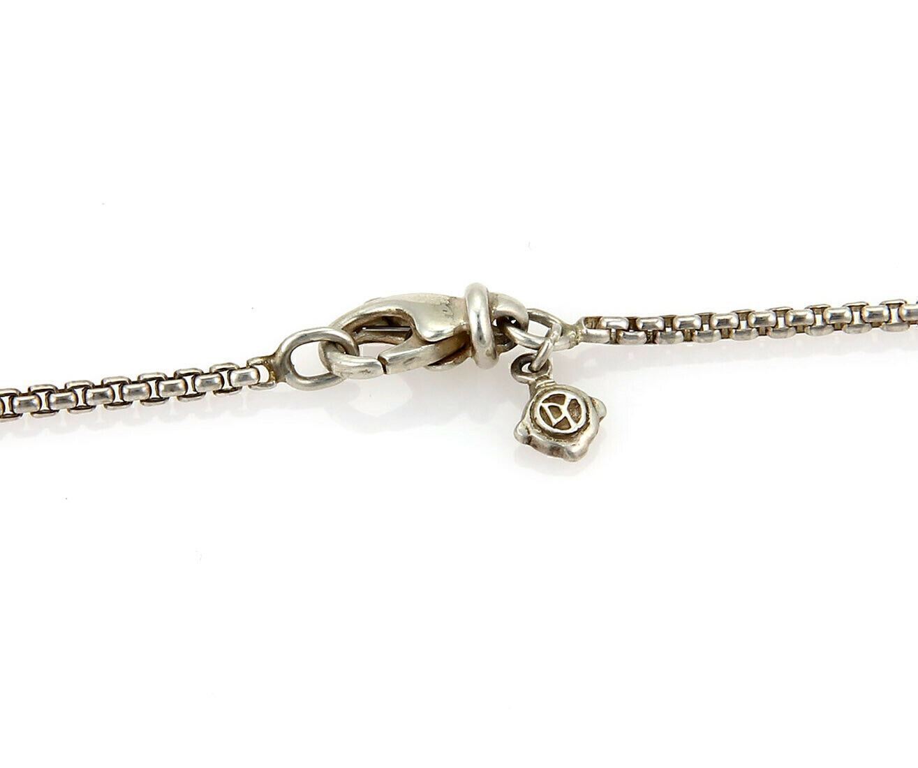 David Yurman Quatrefoil Diamonds & Briolette Onyx Drop Pendant Necklace