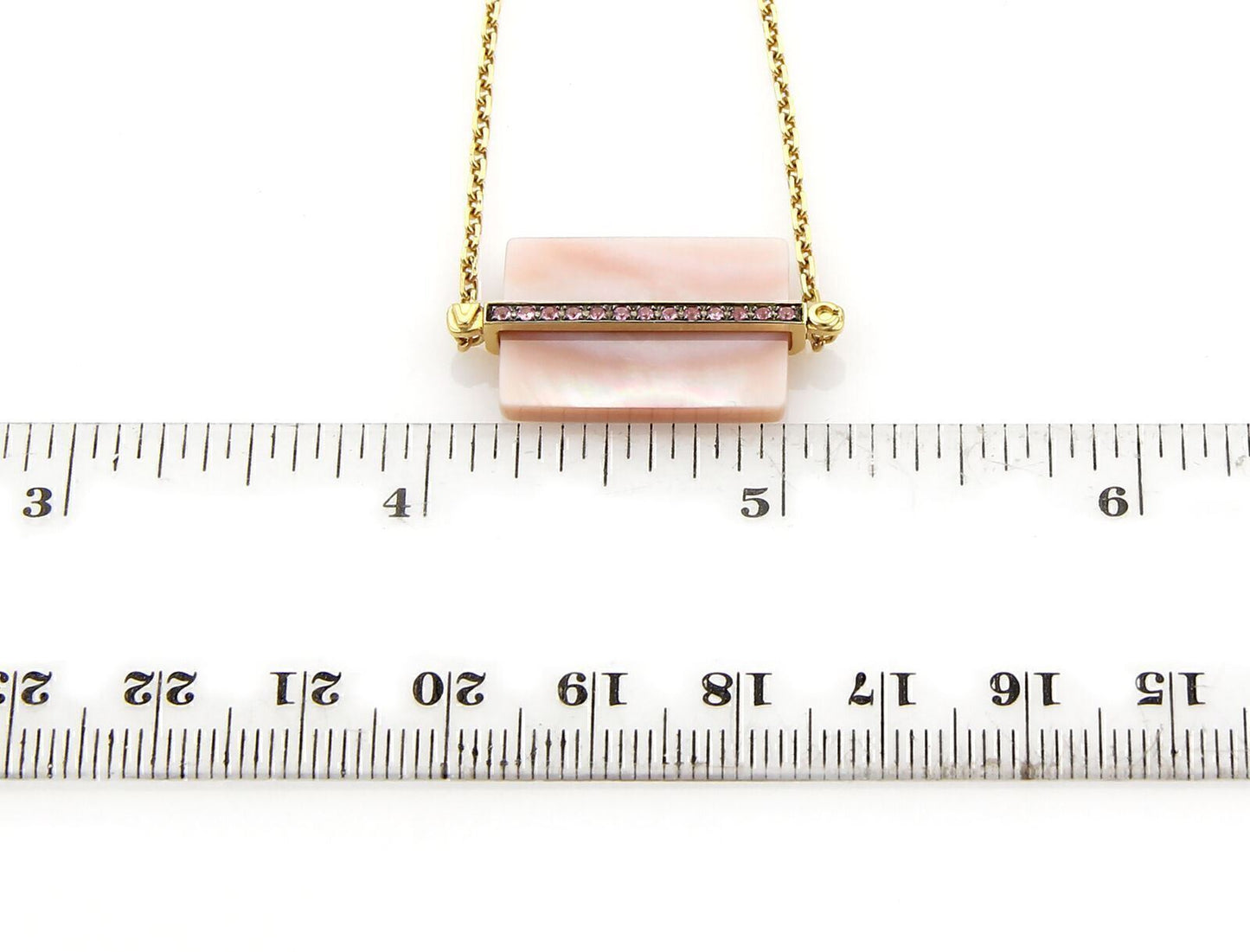 Victoria Casal Pink Sapphire & Pink Mother of Pearl 18k Yellow Gold Bracelet