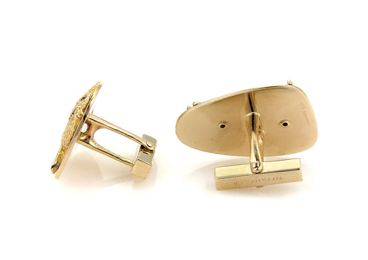 Tiffany & Co. Ruby 14k Yellow Gold Fish Cufflinks