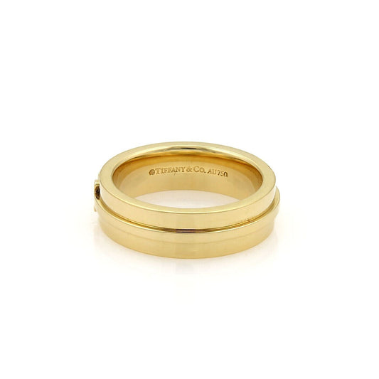 Tiffany & Co. T Two 18k Yellow Gold Band Ring - Size 5.5