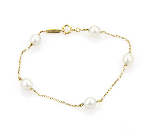 Tiffany & Co. Peretti 18k Yellow Gold Pearls By The Yard Bracelet