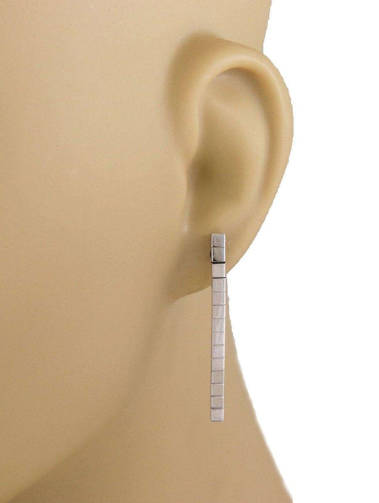 Cartier Lanieres 18k White Gold Cube Dangle Earrings