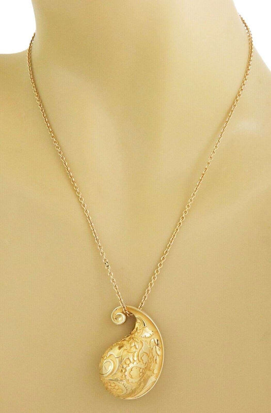 Carrera y Carrera 18k Yellow Gold Aqua Dome Pendant Necklace