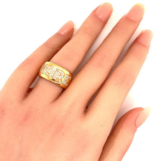 Pasquale Bruni AMORE Diamond 18k Rose Gold Wide Band Ring - Size 6.5