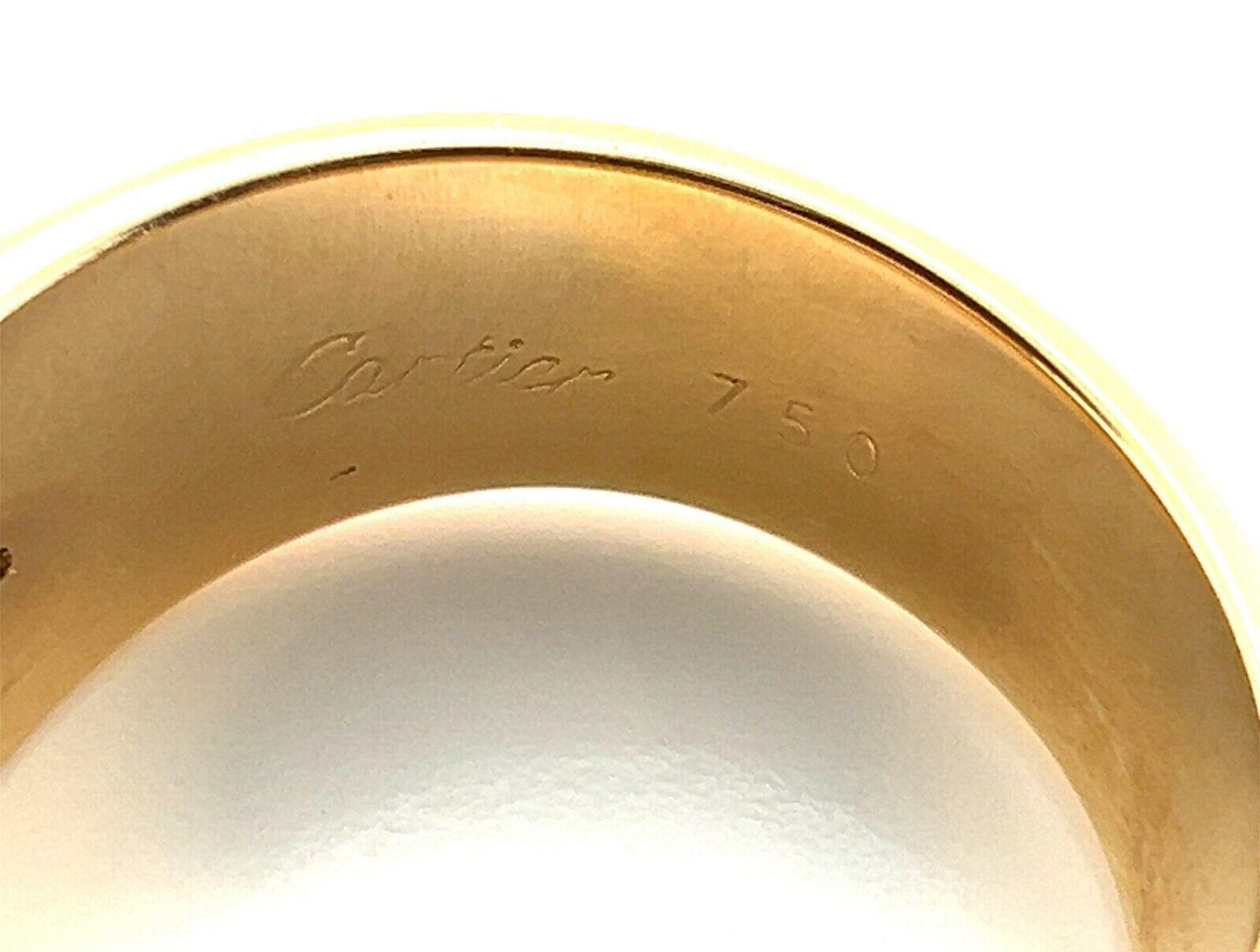 Cartier 18k Tri-Color Gold Triple Stack Wave Band Ring - Size 6