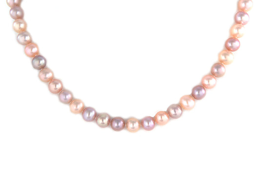 Tiffany & Co. Signature 18k White Gold Multicolor Pearl Necklace