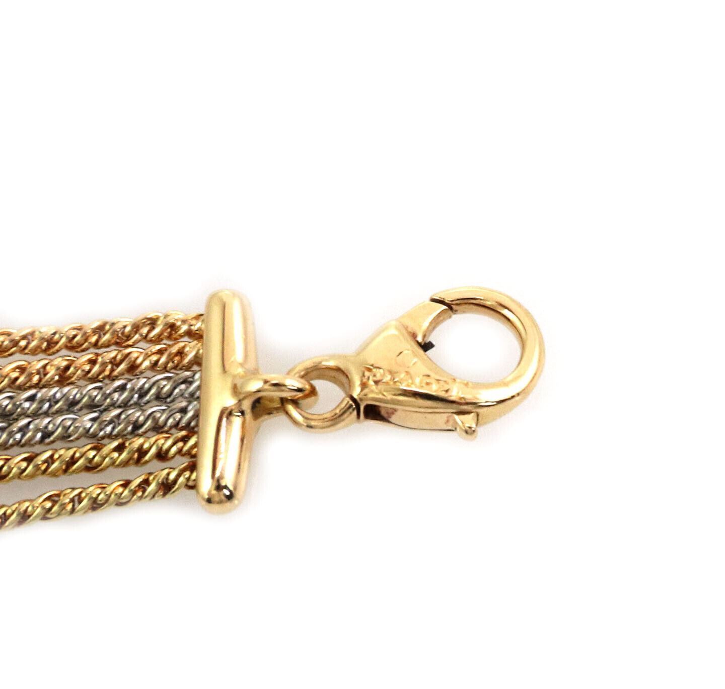 Piaget 18k Tri Color Gold 6 Rope Strand Chain Bracelet