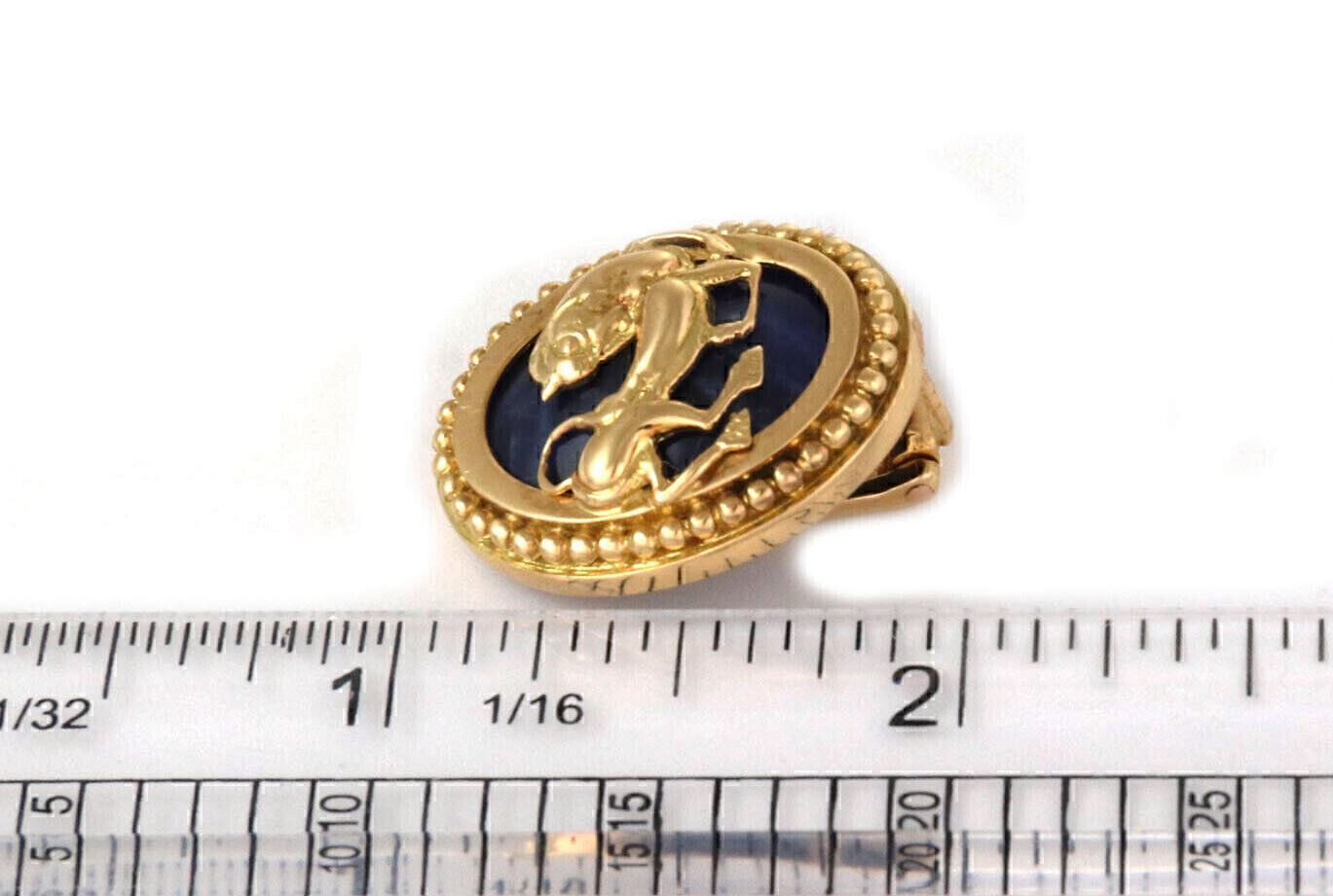 LaLaounis Lapis 18k Yellow Gold Lion Clip On Earrings