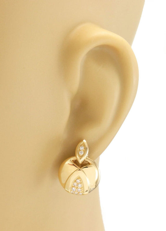 Movado Diamonds 18k Yellow Gold Dangle Earrings