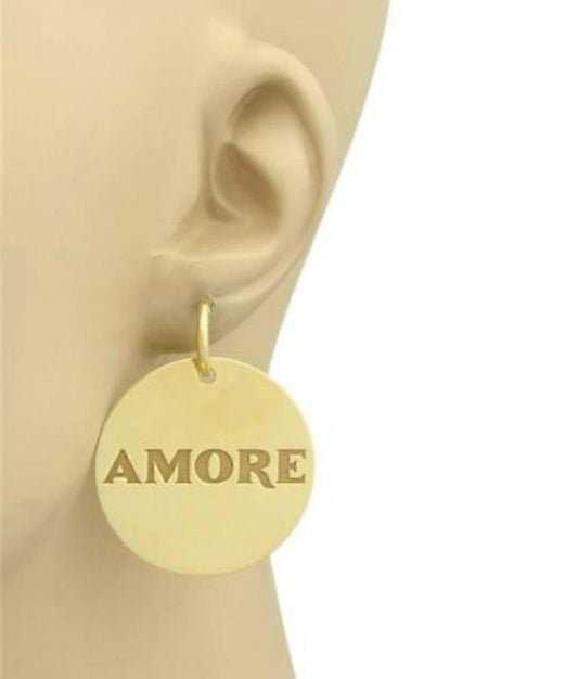 Pasquale Bruni 18K Yellow Gold AMORE Large Disc Drop Dangle Earrings