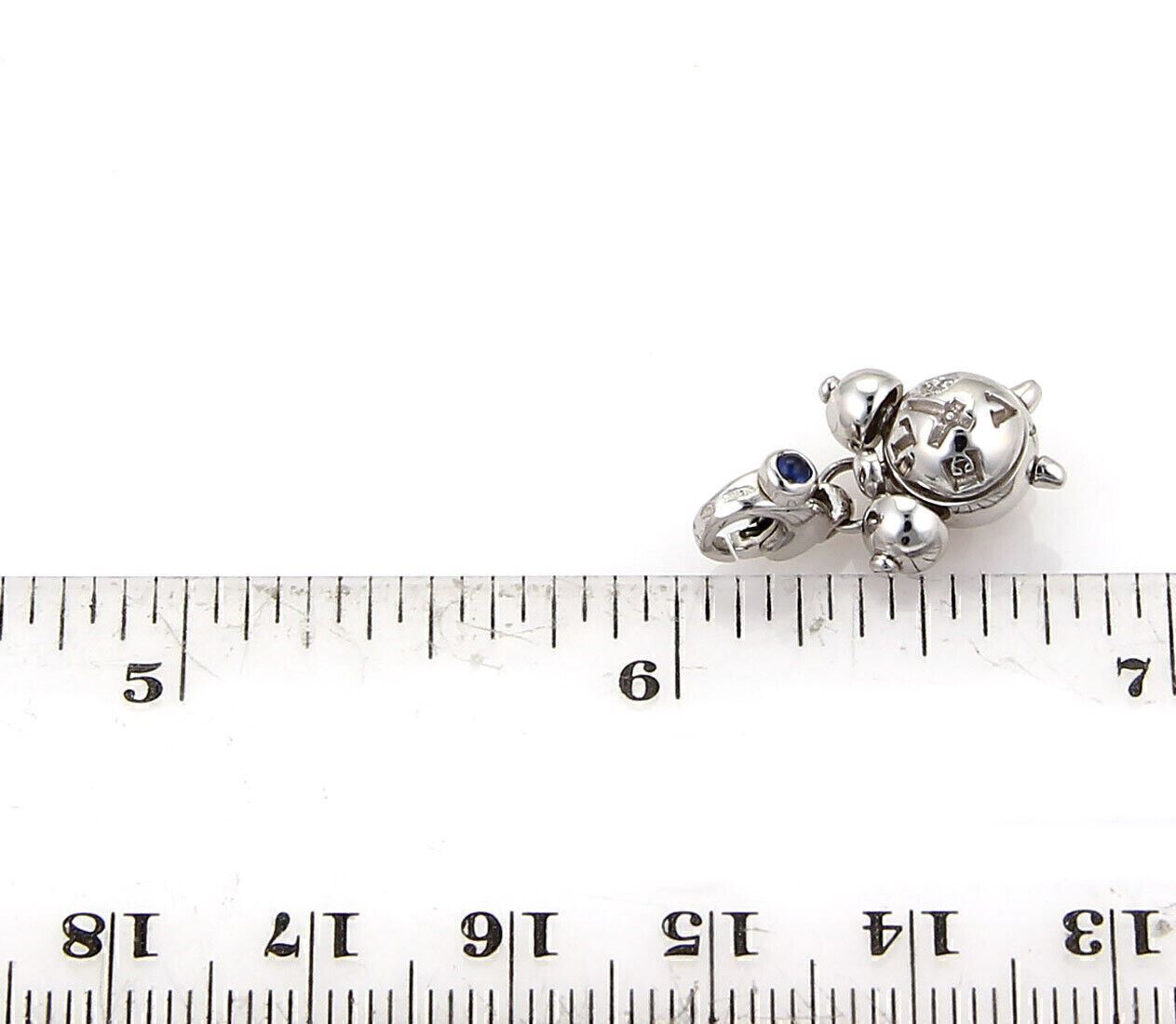 Pasquale Bruni Diamond Clock 18k White Gold Charm Pendant