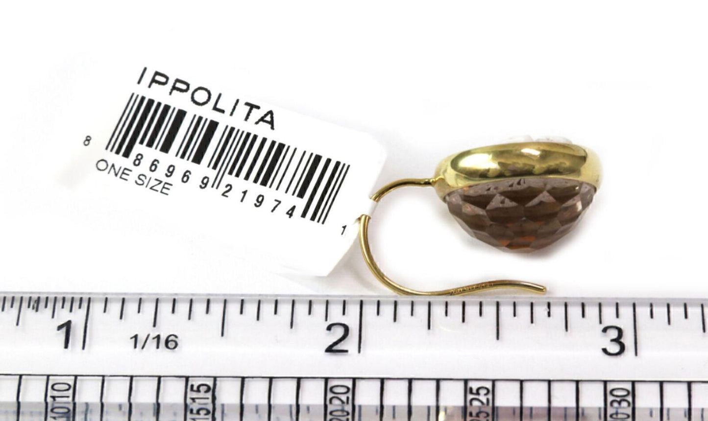 Ippolita 14k Gold Ladybug Shell Cameo Clear Quartz Single Earring