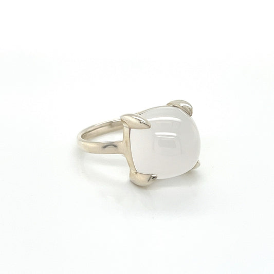 Tiffany & Co. Sugar Stacks Milky Quartz Sterling Silver Ring