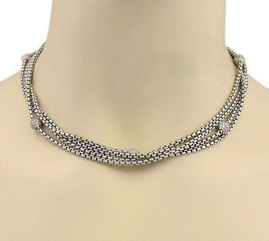 David Yurman Sterling & 18k Gold Diamond Multi-Strand Box Chain Necklace | Necklaces | catalog, David Yurman, Designer Jewelry, Necklaces | David Yurman