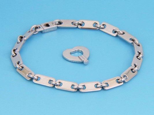Cartier Fidelity Bracelet & Heart Key in 18k White Gold w/Paper