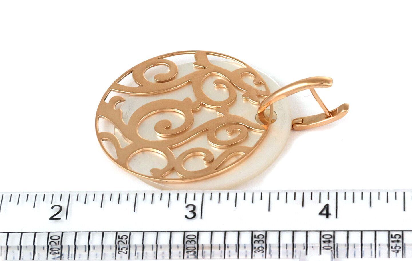 Mattioli Siriana Mother Of Pearl 18k Rose Gold Lattice Disc Dangle Earrings