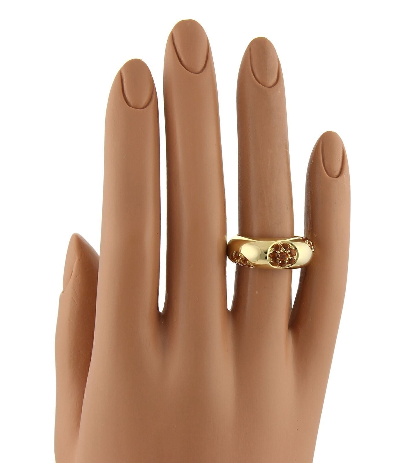 Koesia 0.92ct Citrine Gems 18k Yellow Gold Ring - Size 6.5