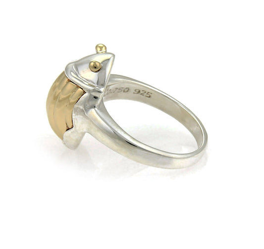 Tiffany & Co. 18k Yellow Gold Sterling Scarab Beetle Ring - Size 4.5