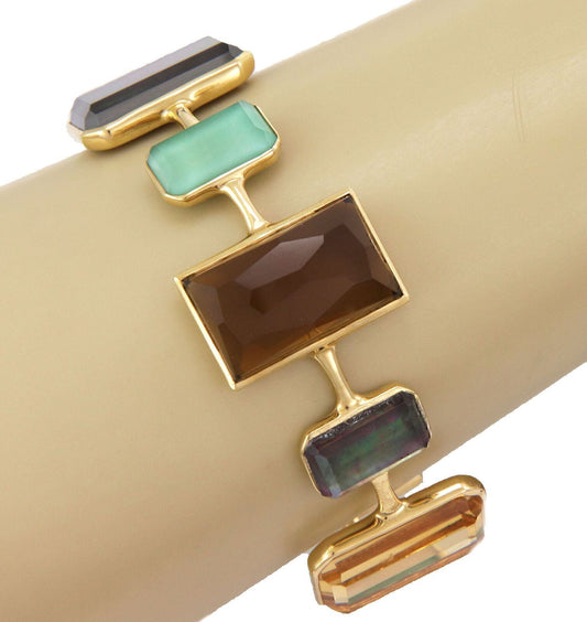 Ippolita Rock Candy Gelato 18k Yellow Gold Sailor Gemstone Bracelet