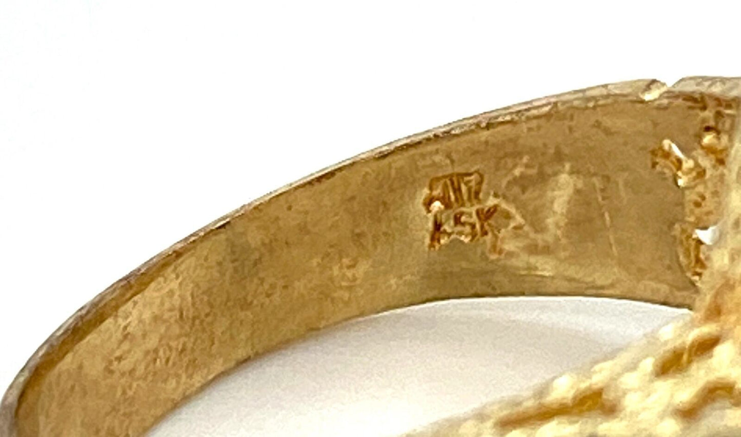 Star of David Diamond Cut 10k Yellow Gold Ring Size 8.5