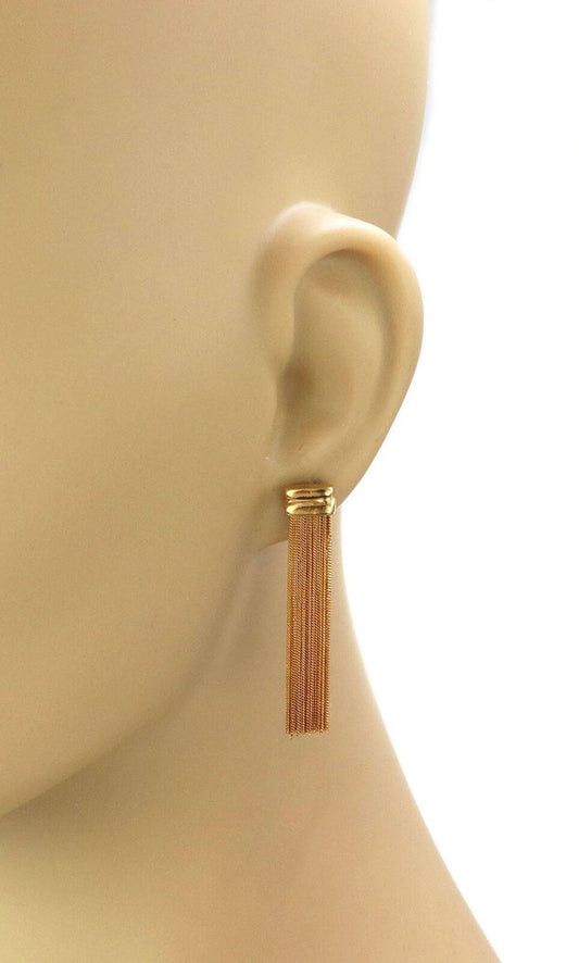 Multi Strands 18k Yellow Gold Dangle Earrings