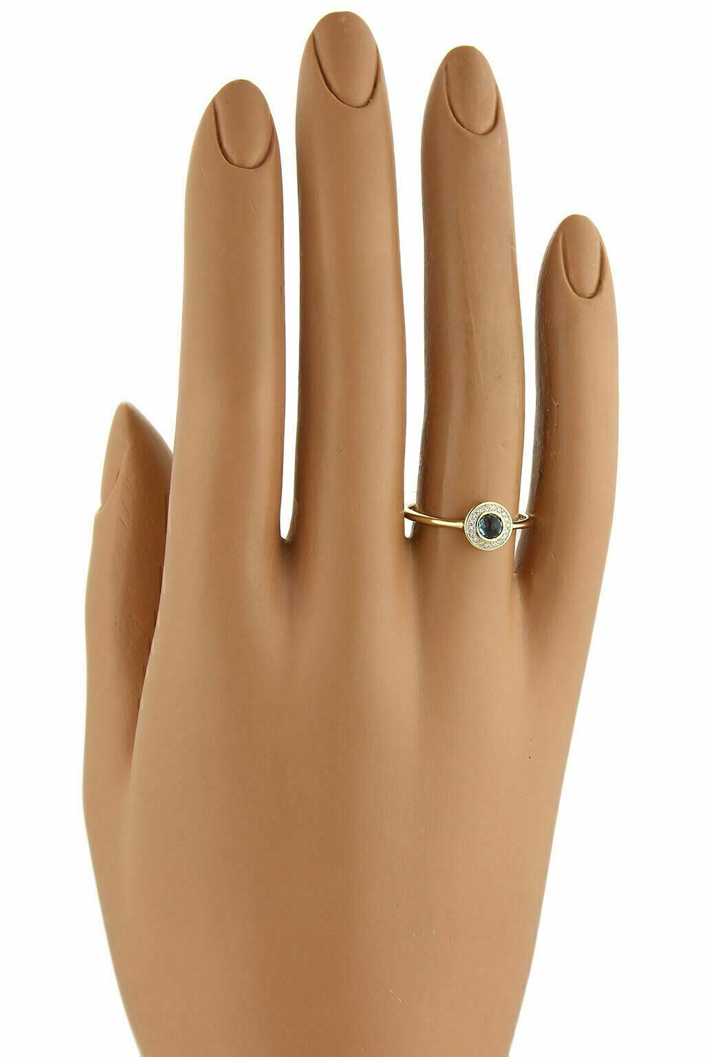 Ippolita Lollipop London Blue Topaz Diamond 18k Yellow Gold Mini Ring Size 7