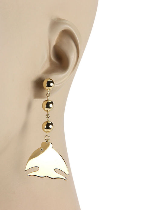 Pasquale Bruni Le Monde Diamond 18k Gold Fish Drop Dangle Earrings