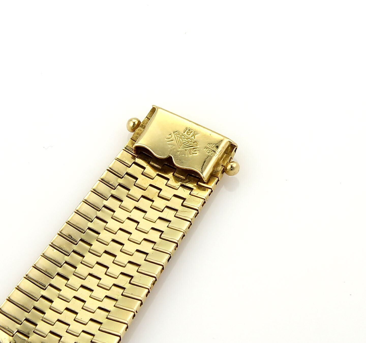 Diamond Cut Design 18k Tricolor Gold Graduated Flex Bracelet