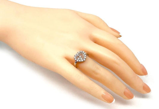 Chopard Happy Diamond 18k White Gold Heart Diamond Bezel Ring - Size 5