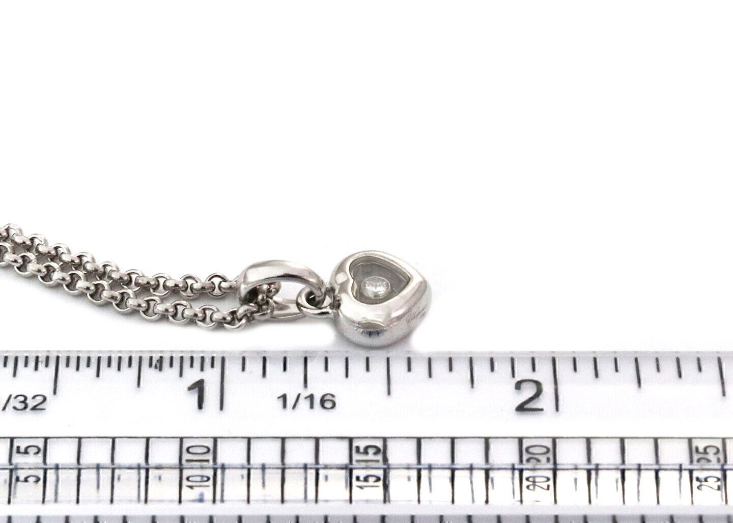 Chopard Happy Diamond Heart 18k White Gold Pendant Necklace