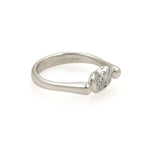 Tiffany & Co. Peretti Diamonds Platinum Mini Bean Ring - Size 4