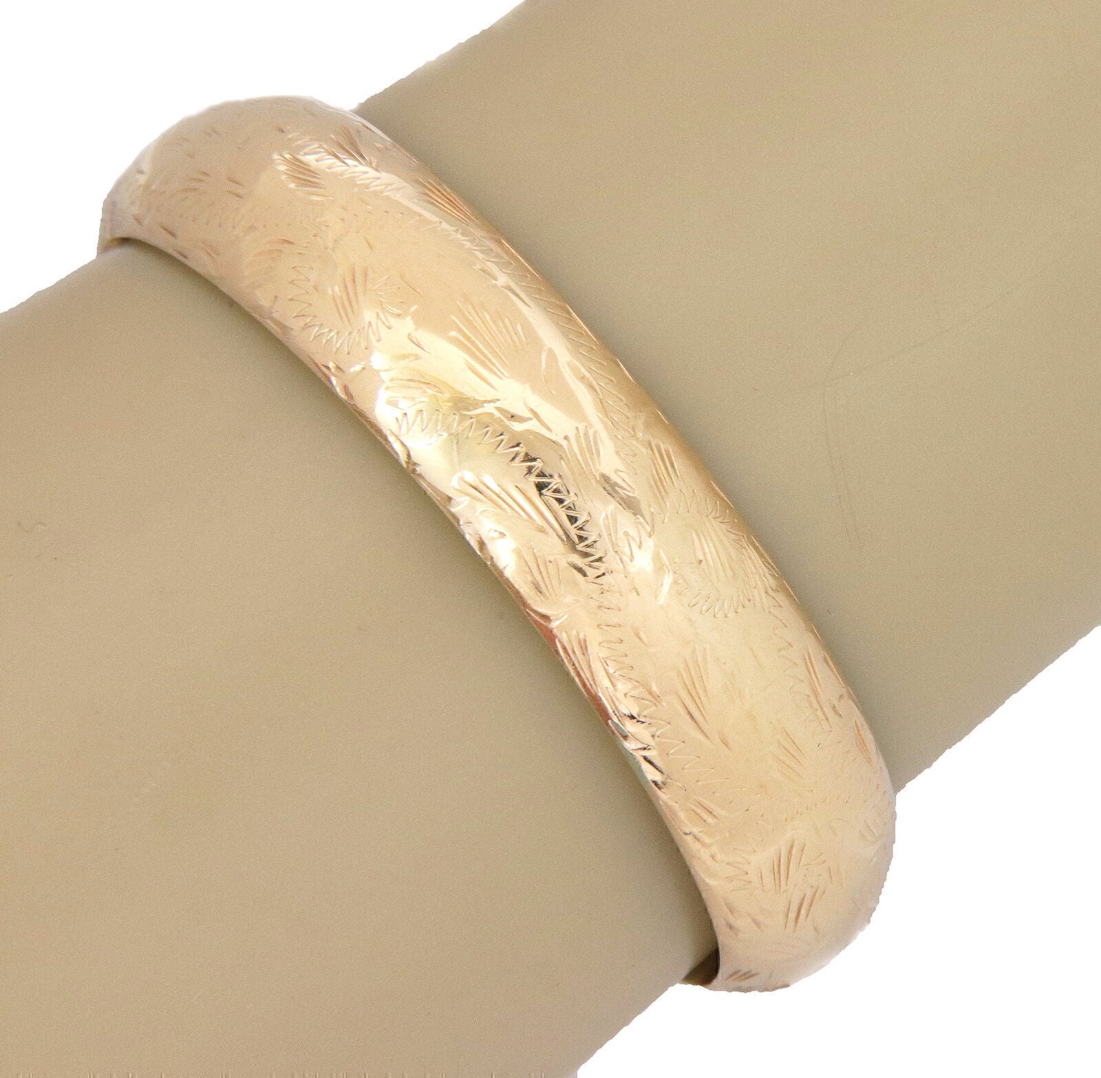 Circle Floral 14k Yellow Gold Bangle Bracelet – Jewels by Joy