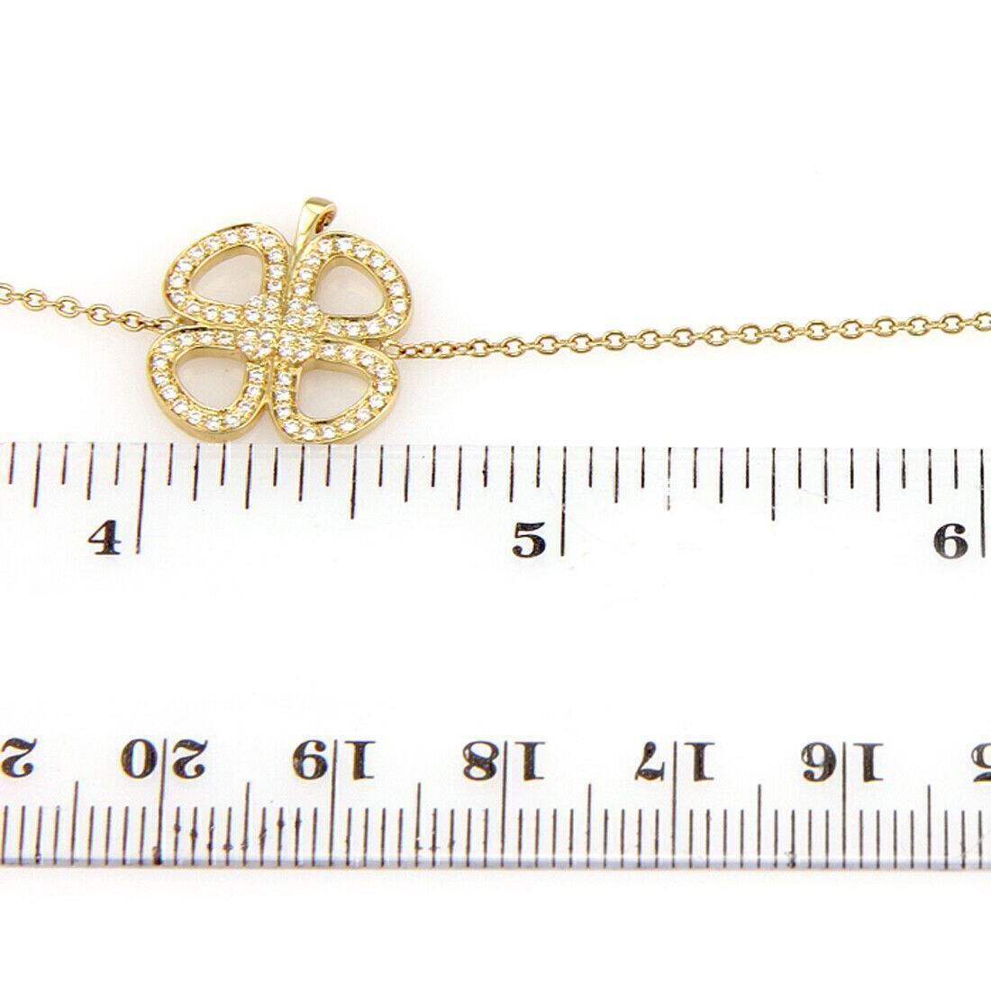 Victoria Casal Diamond 18k Yellow Gold 4 Clover Leaf Charm Bracelet