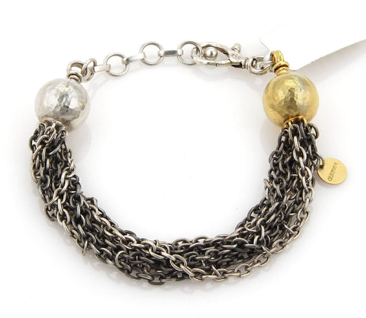 Gurhan Delight 24k Gold Layered & Sterling Silver Beads Chain Bracelet