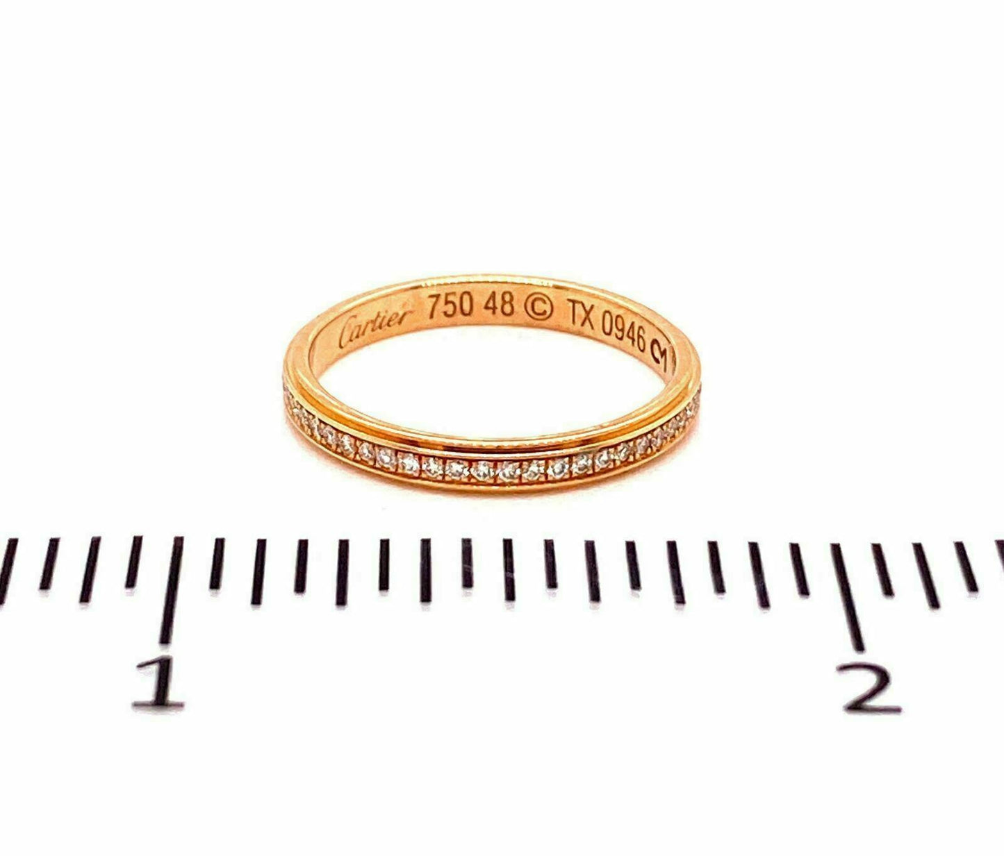 Cartier Diamond d'Amour 18k Rose Gold Band Ring - Size 4.5
