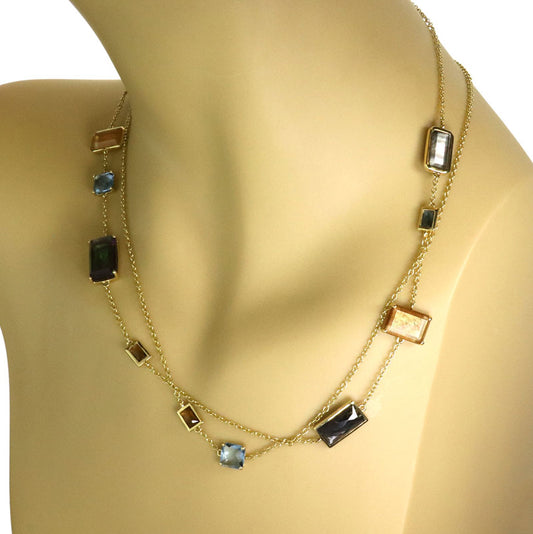 Ippolita Rock Candy Gelato 18k Yellow Gold & Multi Gems Chain Necklace 36"