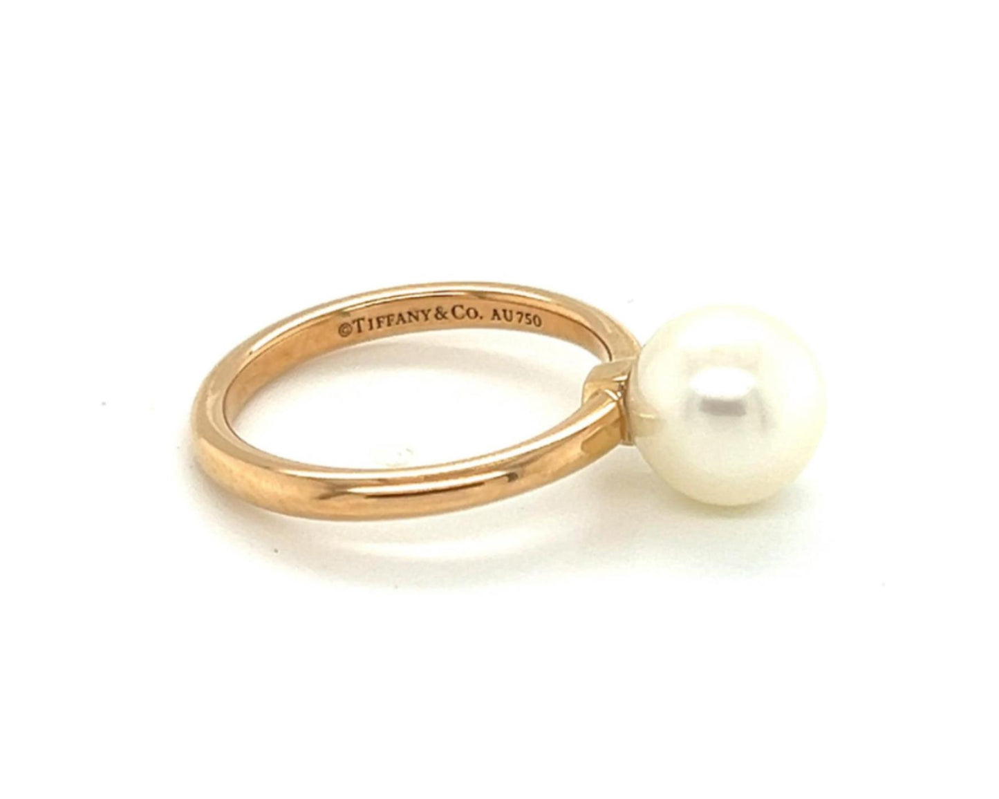 Tiffany & Co. HardWear Pearl 18k Rose Gold Ring Size 5