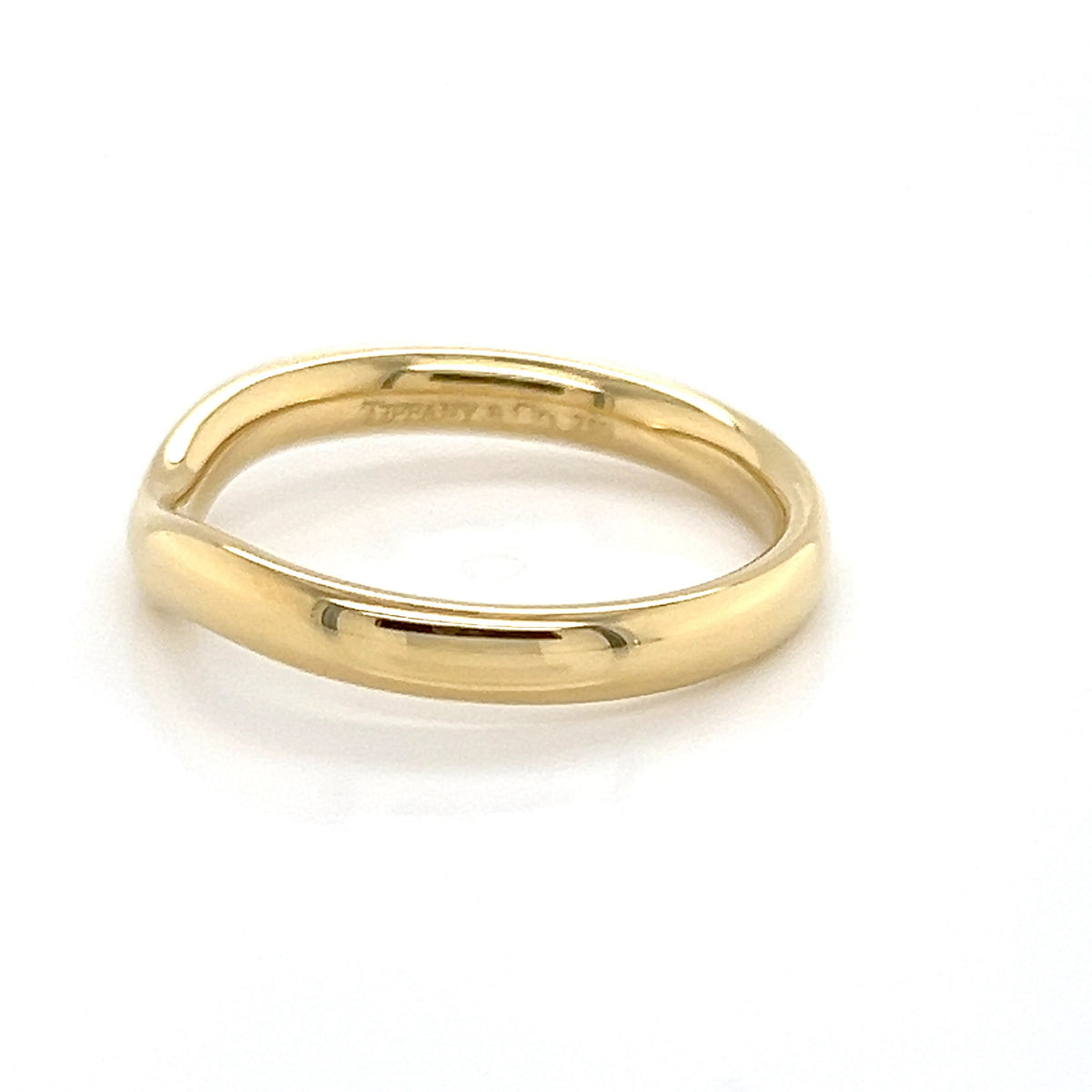 Tiffany & Co. Elsa Peretti Curved 18k Yellow Gold Band Ring Size 7.5